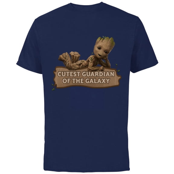 Marvel Studios’ I Am Groot Cutest Guardian Of The Galaxy - Short Sleeve Cotton T-Shirt for Adults - Customized-Navy