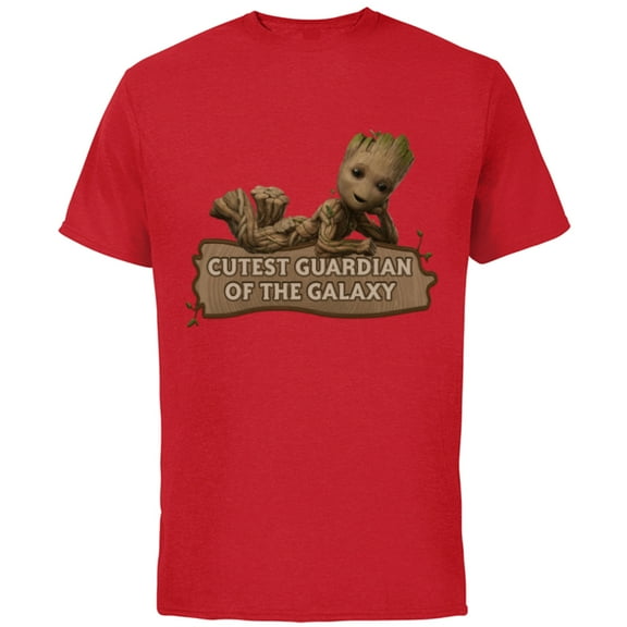 Marvel Studios’ I Am Groot Cutest Guardian Of The Galaxy - Short Sleeve Cotton T-Shirt for Adults - Customized-Red