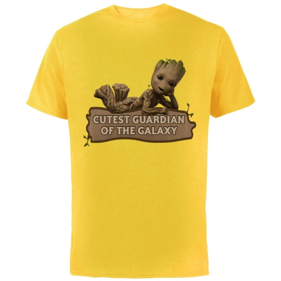Marvel Studios’ I Am Groot Cutest Guardian Of The Galaxy - Short Sleeve Cotton T-Shirt for Adults - Customized-Yellow