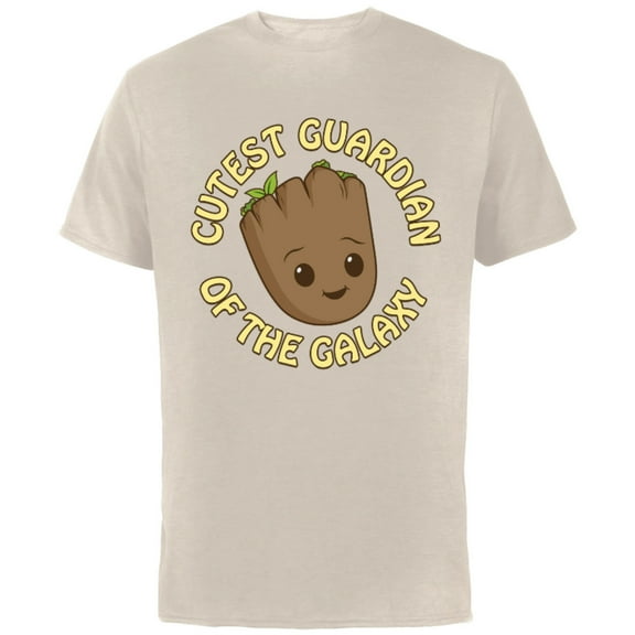 Marvel Studios I Am Groot Cutest Guardian in the Galaxy - Short Sleeve Cotton T-Shirt for Adults - Customized-Natural