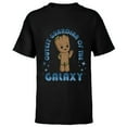 thumbnail image 1 of Marvel Studios I Am Groot Cutest Guardians of the Galaxy - Short Sleeve T-Shirt for Kids - Customized-Black, 1 of 5