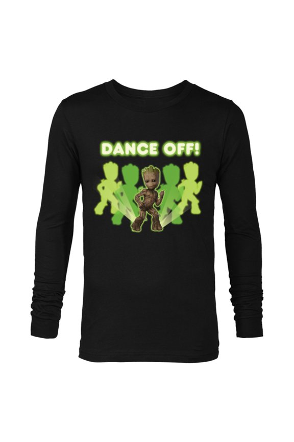 Studios’ I Am Groot Dance Off! - Long Sleeve T-Shirt for Men - Customized-Black