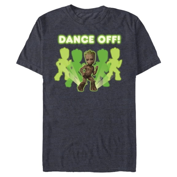 Marvel Studios’ I Am Groot Dance Off! - Short Sleeve Blended T-Shirt for Adults - Customized-Navy Heather