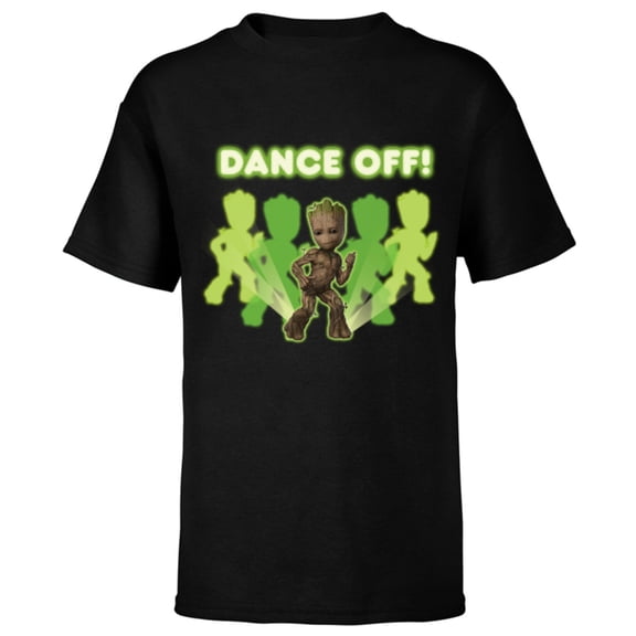Marvel Studios’ I Am Groot Dance Off! - Short Sleeve T-Shirt for Kids - Customized-Black