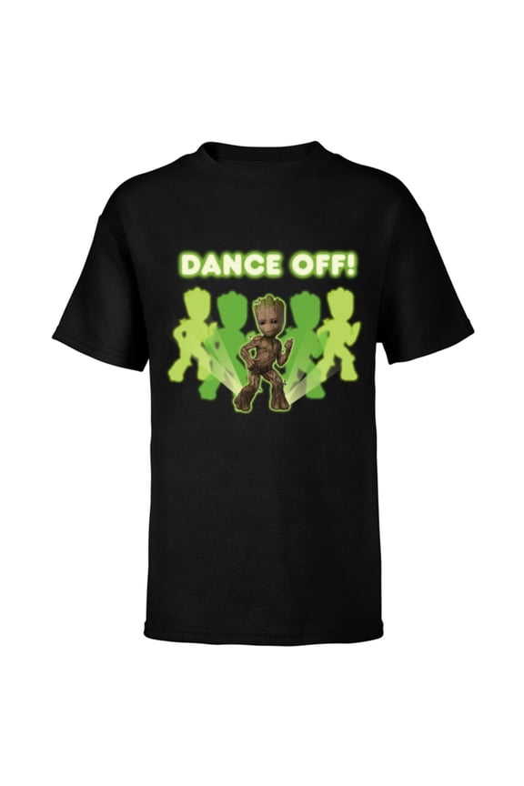 Studios’ I Am Groot Dance Off! - Short Sleeve T-Shirt for Kids - Customized-Black