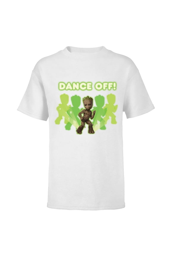 Studios’ I Am Groot Dance Off! - Short Sleeve T-Shirt for Kids - Customized-White
