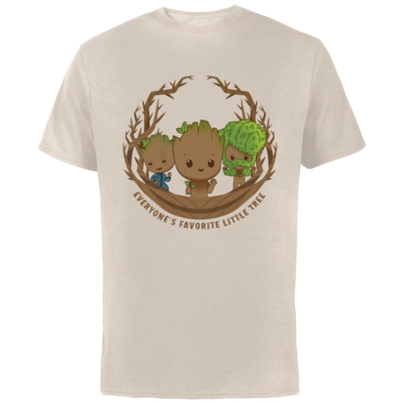 Marvel Studios’ I Am Groot Everyone’s Favorite Little Tree - Short Sleeve Cotton T-Shirt for Adults - Customized-Natural