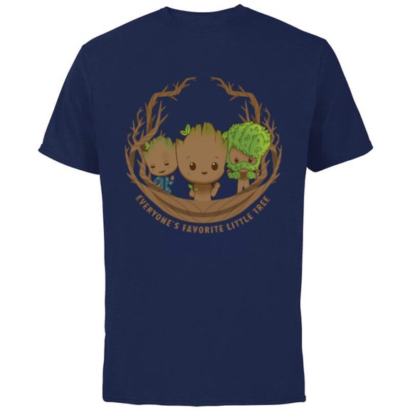 Marvel Studios’ I Am Groot Everyone’s Favorite Little Tree - Short Sleeve Cotton T-Shirt for Adults - Customized-Navy