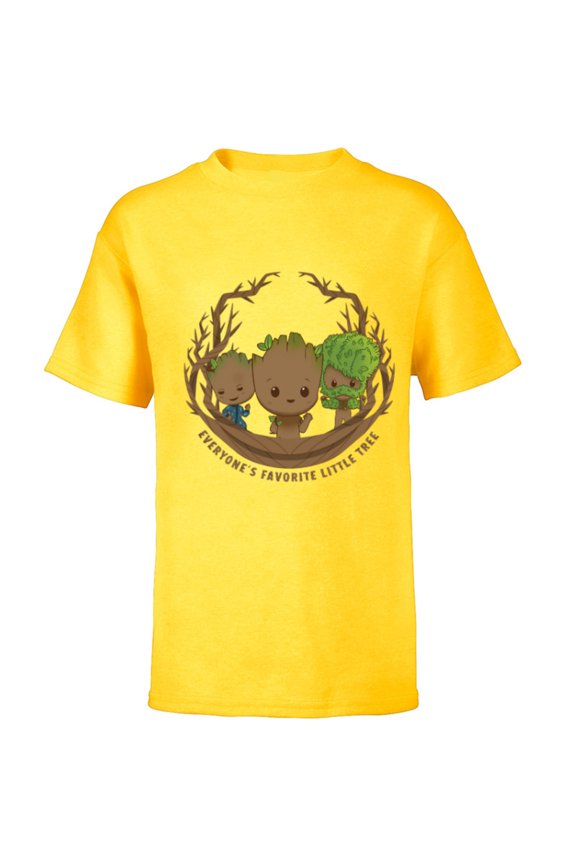 Studios’ I Am Groot Everyone’s Favorite Little Tree - Short Sleeve T-Shirt for Kids - Customized-Yellow
