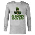 thumbnail image 1 of Marvel Studios I Am Groot Good Hair Day - Long Sleeve T-Shirt for Men - Customized-Athletic Heather, 1 of 5