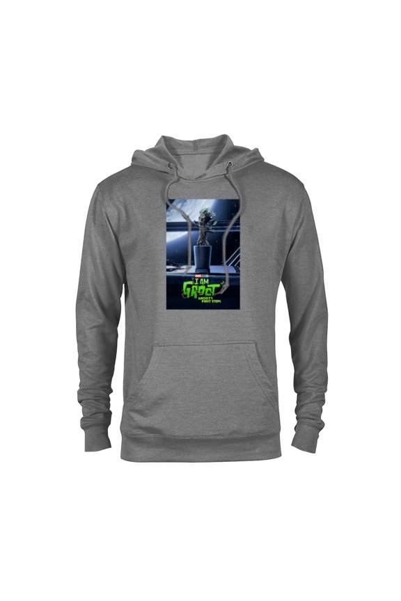 Studios I Am Groot Groot’s First Steps Episode Poster - Pullover Hoodie for Adults - Customized-Athletic Heather