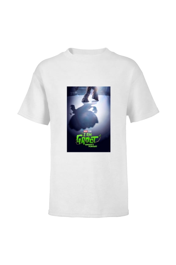 Studios I Am Groot Groot’s Pursuit Episode Poster - Short Sleeve T-Shirt for Kids - Customized-White