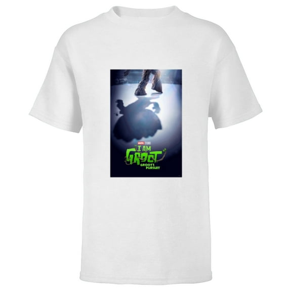 Marvel Studios I Am Groot Groot’s Pursuit Episode Poster - Short Sleeve T-Shirt for Kids - Customized-White