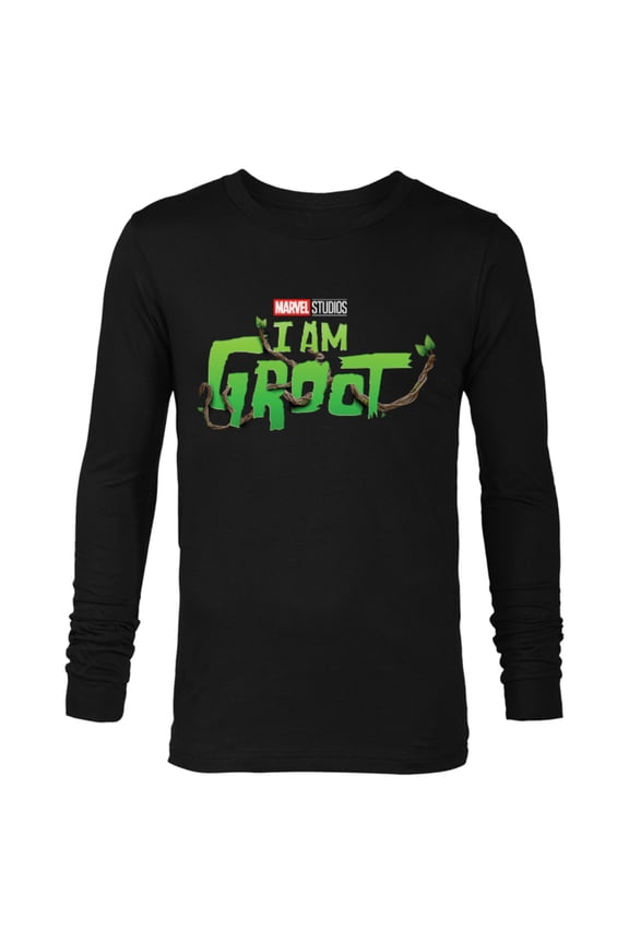Studios I Am Groot Logo - Long Sleeve T-Shirt for Men - Customized-Black