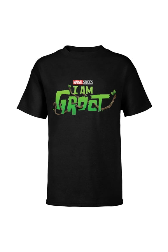 Studios I Am Groot Logo - Short Sleeve T-Shirt for Kids - Customized-Black