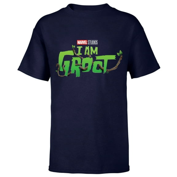 Marvel Studios I Am Groot Logo - Short Sleeve T-Shirt for Kids - Customized-Navy