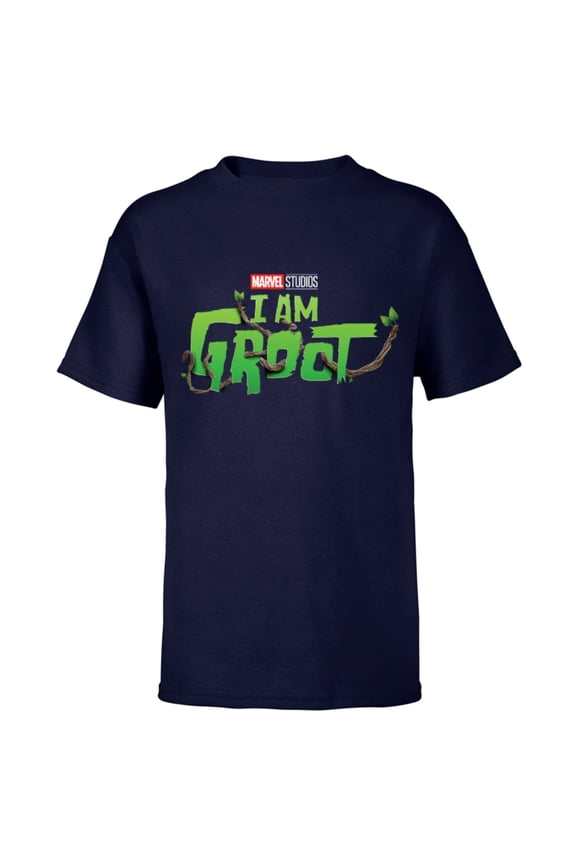 Studios I Am Groot Logo - Short Sleeve T-Shirt for Kids - Customized-Navy