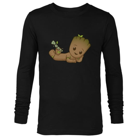 Marvel Studios I Am Groot Poot! - Long Sleeve T-Shirt for Men - Customized-Black
