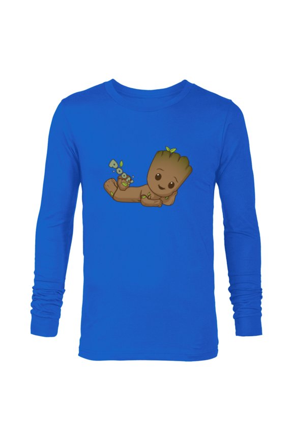 Studios I Am Groot Poot! - Long Sleeve T-Shirt for Men - Customized-Navy