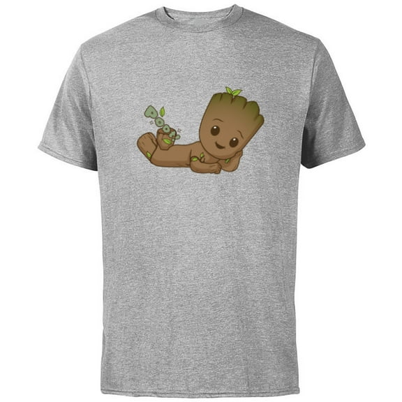 Marvel Studios I Am Groot Poot! - Short Sleeve Cotton T-Shirt for Adults - Customized-Athletic Heather