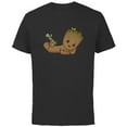 thumbnail image 1 of Marvel Studios I Am Groot Poot! - Short Sleeve Cotton T-Shirt for Adults - Customized-Black, 1 of 5
