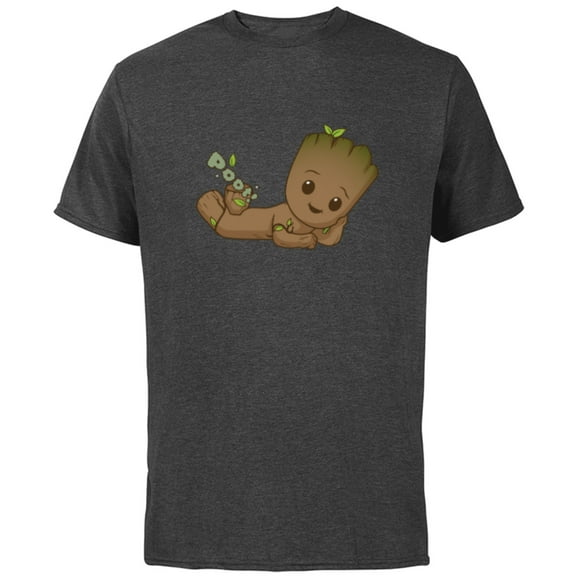 Marvel Studios I Am Groot Poot! - Short Sleeve Cotton T-Shirt for Adults - Customized-Charcoal