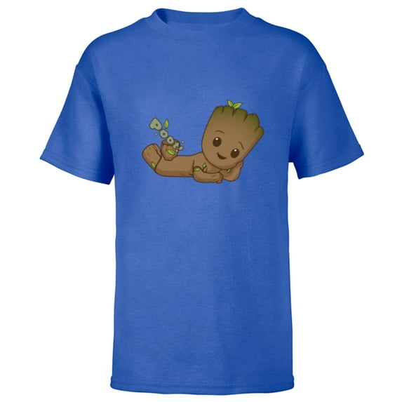 Marvel Studios I Am Groot Poot! - Short Sleeve T-Shirt for Kids - Customized-Royal