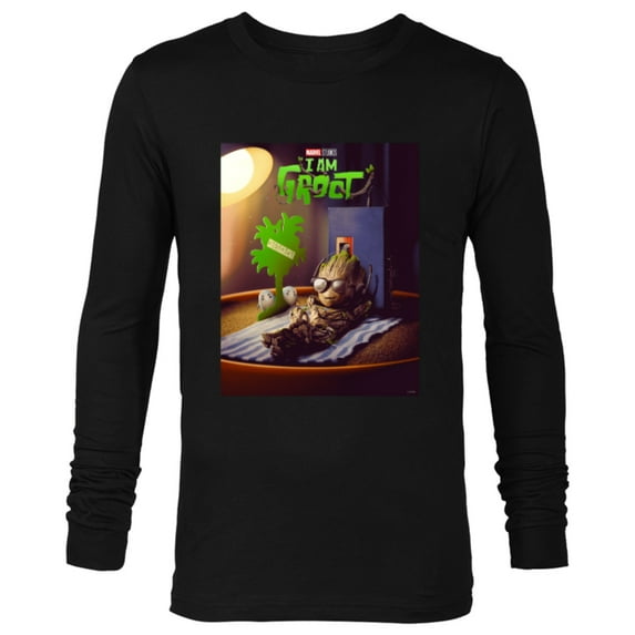 Marvel Studios I Am Groot Poster - Long Sleeve T-Shirt for Men - Customized-Black