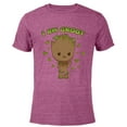 thumbnail image 1 of Marvel Studios I Am Groot Says Hello - Short Sleeve Blended T-Shirt for Adults - Customized-Purple, 1 of 5