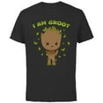 thumbnail image 1 of Marvel Studios I Am Groot Says Hello - Short Sleeve Cotton T-Shirt for Adults - Customized-Black, 1 of 5