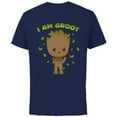 thumbnail image 1 of Marvel Studios I Am Groot Says Hello - Short Sleeve Cotton T-Shirt for Adults - Customized-Navy, 1 of 5