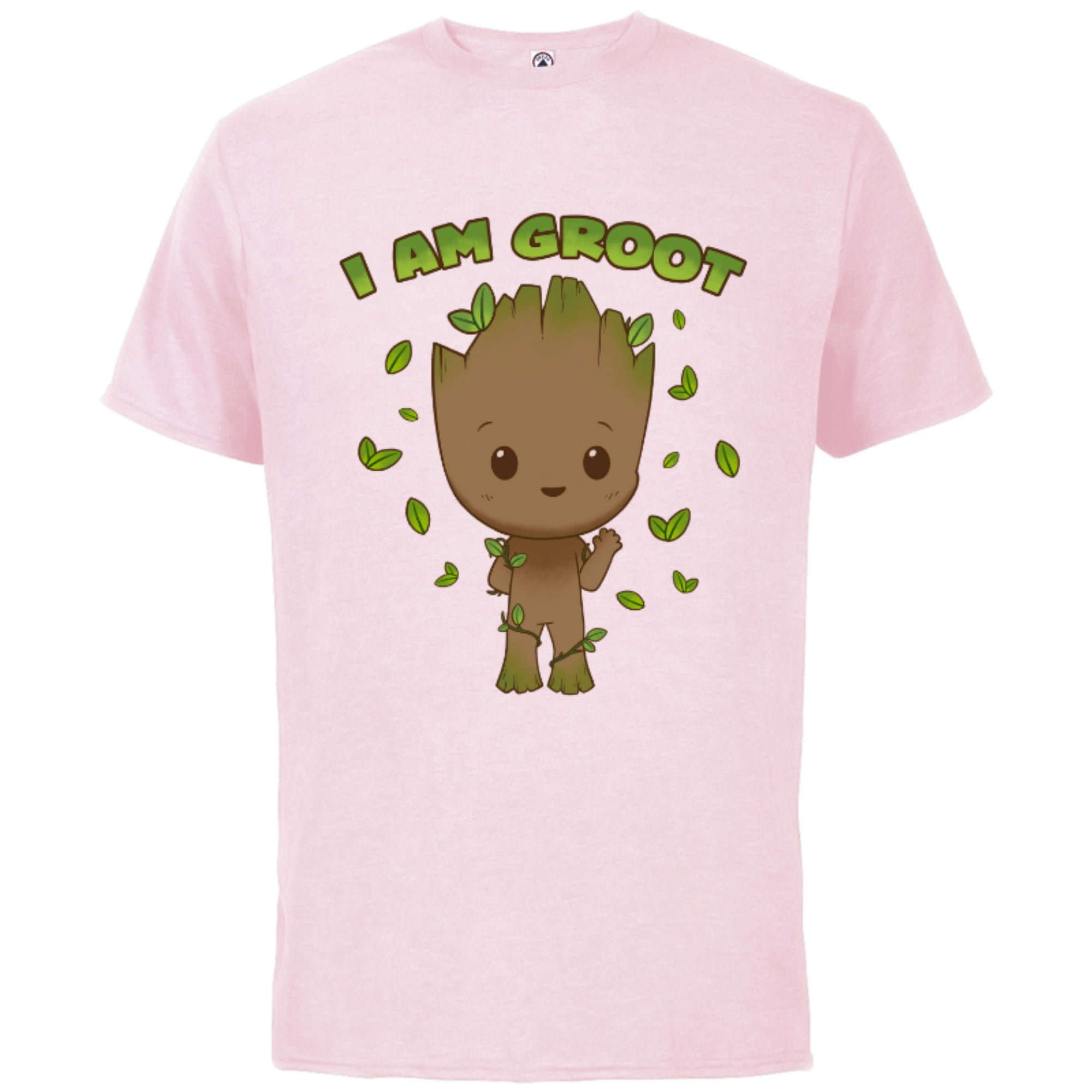 Marvel Studios I Am Groot Says Hello Short Sleeve Cotton T Shirt for Adults Customized Soft Pink