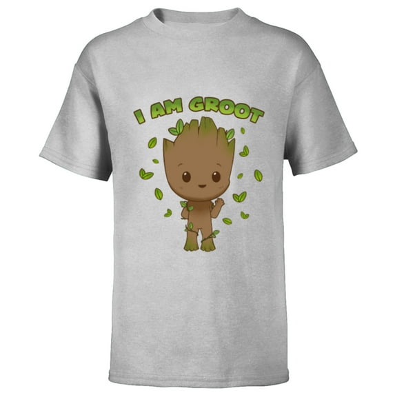 Marvel Studios I Am Groot Says Hello - Short Sleeve T-Shirt for Kids - Customized-Athletic Heather