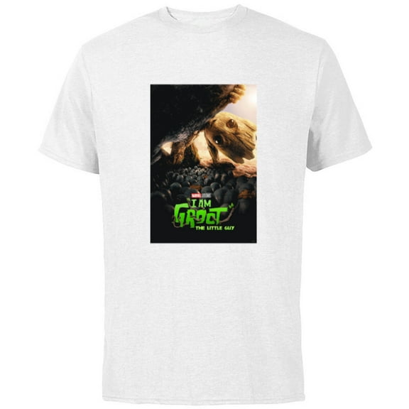 Marvel Studios I Am Groot The Little Guy Episode Poster - Short Sleeve Cotton T-Shirt for Adults - Customized-White
