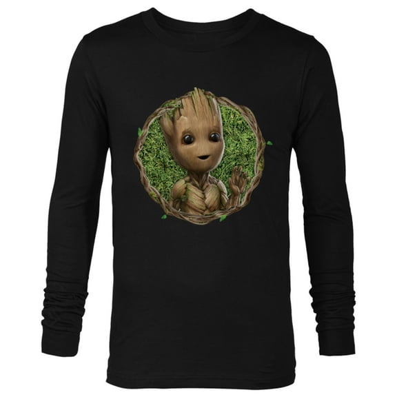 Marvel Studios I Am Groot Wave - Long Sleeve T-Shirt for Men - Customized-Black