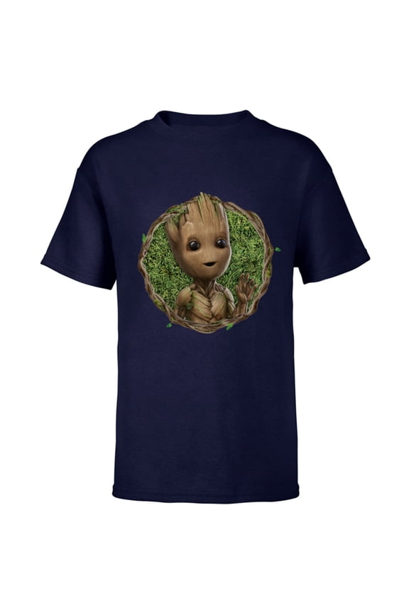 Studios I Am Groot Wave - Short Sleeve T-Shirt for Kids - Customized-Navy