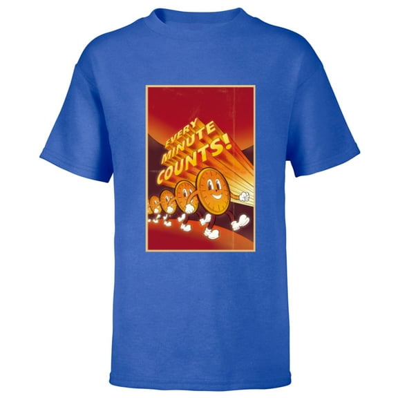 Marvel Studios Loki S2 TVA Miss Minutes Every Minute Counts - Short Sleeve T-Shirt for Kids - Customized-Royal