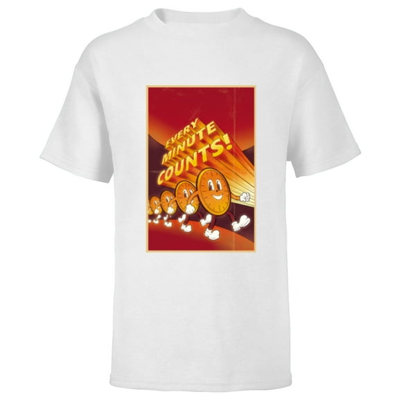 Marvel Studios Loki S2 TVA Miss Minutes Every Minute Counts - Short Sleeve T-Shirt for Kids - Customized-White