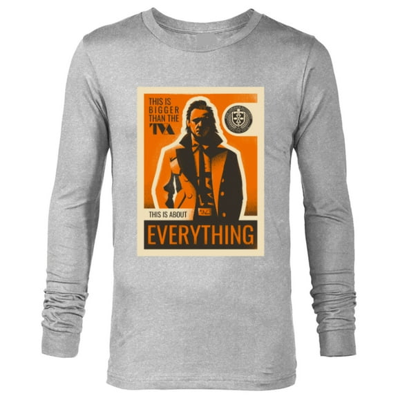 Marvel Studios Loki Season 2 Bigger Than the TVA Disney  MCU - Long Sleeve T-Shirt for Men - Customized-Athletic Heather