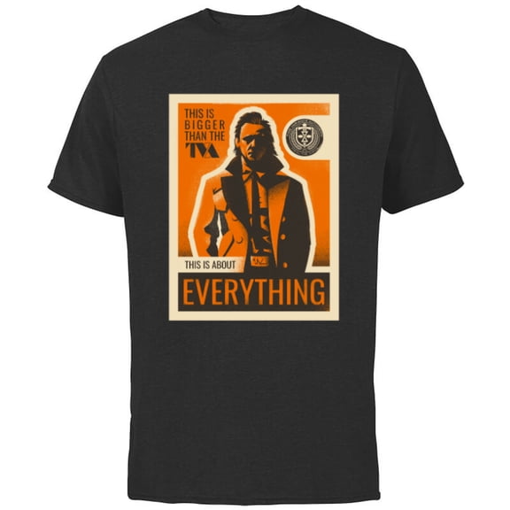 Marvel Studios Loki Season 2 Bigger Than the TVA Disney  MCU - Short Sleeve Cotton T-Shirt for Adults - Customized-Black