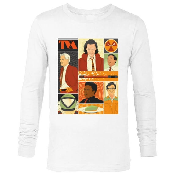 Marvel Studios Loki Season 2 Faces of the TVA & Pie Disney+ - Long Sleeve T-Shirt for Men - Customized-White