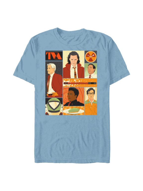 Studios Loki Season 2 Faces of the TVA & Pie Disney+ - Short Sleeve Blended T-Shirt for Adults - Customized-Ocean Blue
