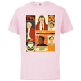 thumbnail image 1 of Marvel Studios Loki Season 2 Faces of the TVA & Pie Disney+ - Short Sleeve Cotton T-Shirt for Adults - Customized-Soft Pink, 1 of 5