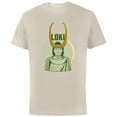 thumbnail image 1 of Marvel Studios Loki Season 2 God Loki Classic Art - Short Sleeve Cotton T-Shirt for Adults - Customized-Natural, 1 of 5