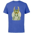 thumbnail image 1 of Marvel Studios Loki Season 2 God Loki Classic Art - Short Sleeve Cotton T-Shirt for Adults - Customized-Royal Heather, 1 of 5