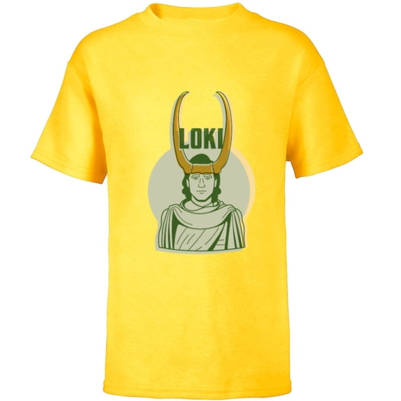 Marvel Studios Loki Season 2 God Loki Classic Art - Short Sleeve T-Shirt for Kids - Customized-Yellow