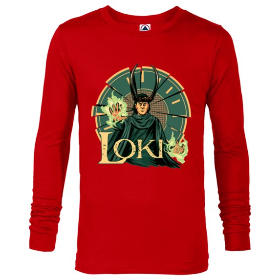 Marvel Studios Loki Season 2 God Loki Fractured Time - Long Sleeve T-Shirt for Men - Customized-New Red