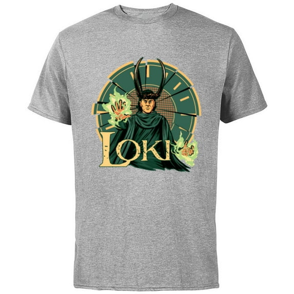 Marvel Studios Loki Season 2 God Loki Fractured Time - Short Sleeve Cotton T-Shirt for Adults - Customized-Athletic Heather