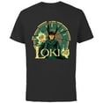 thumbnail image 1 of Marvel Studios Loki Season 2 God Loki Fractured Time - Short Sleeve Cotton T-Shirt for Adults - Customized-Black, 1 of 5