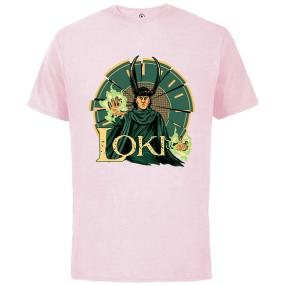 Marvel Studios Loki Season 2 God Loki Fractured Time - Short Sleeve Cotton T-Shirt for Adults - Customized-Soft Pink